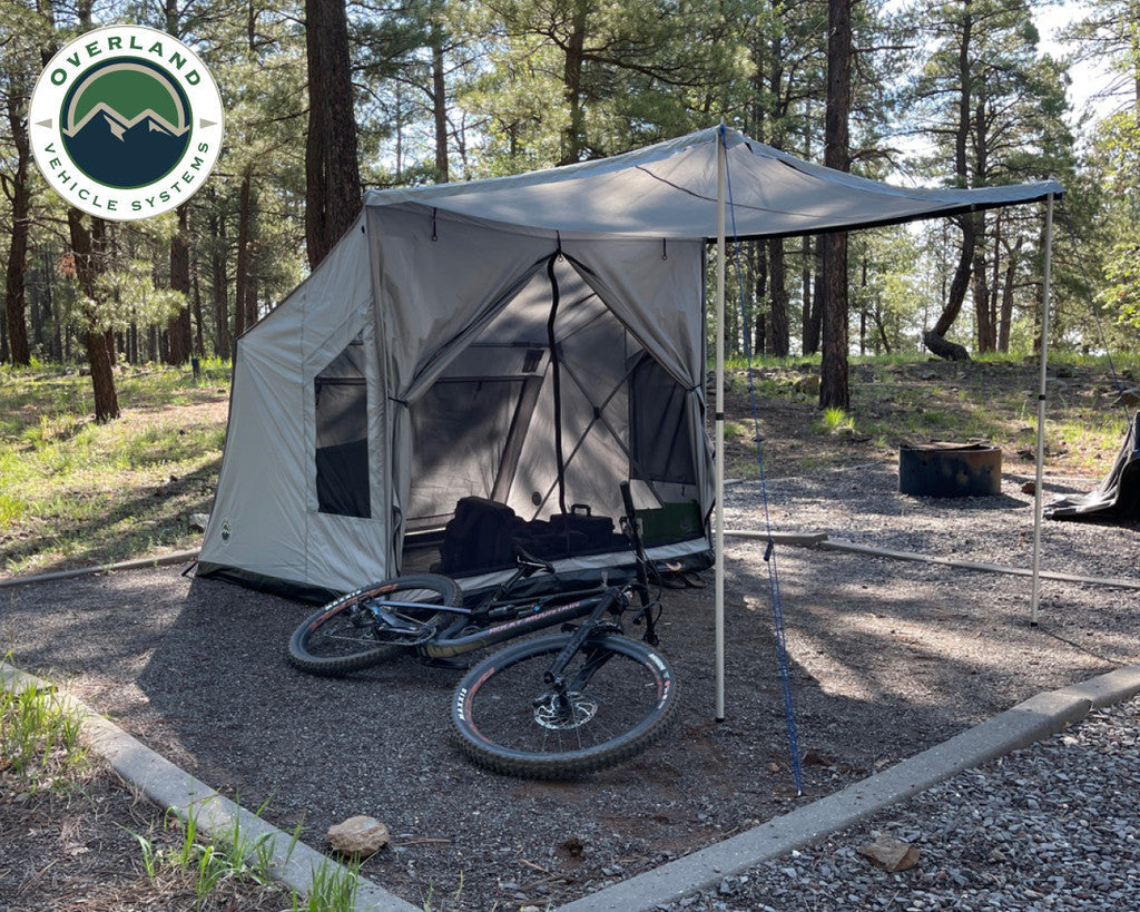 Overland Vehicle Systems Roof Top Tent Portable Safari Tent - Quick Deploying Gray Ground Tent Overland Vehicle Systems - Overland Vehicle Systems - 18252520