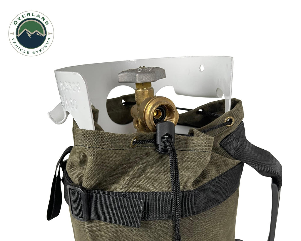 Overland Vehicle Systems Tote Bag Propane Bag With Handle And Straps - Number 16 Waxed Canvas Overland Vehicle Systems - Overland Vehicle Systems - 21189941