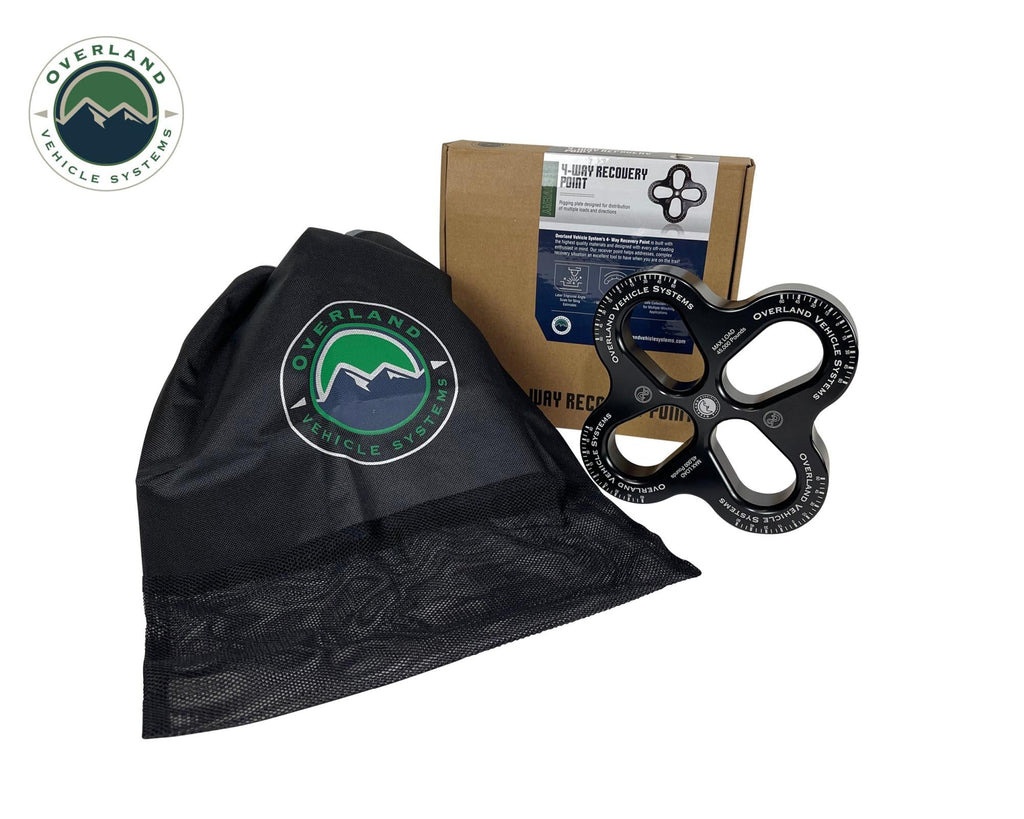 Overland Vehicle Systems Recovery Kit R.D.L. 8 Inch Recovery Distribution Link 45,000 lb. Black Overland Vehicle Systems - Overland Vehicle Systems - 19250005