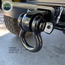 Load image into Gallery viewer, Overland Vehicle Systems Winch Shackle Receiver Mount Recovery Shackle 3/4 Inch 4.75 Ton With Dual Hole Black Universal Overland Vehicle Systems - Overland Vehicle Systems - 19109901