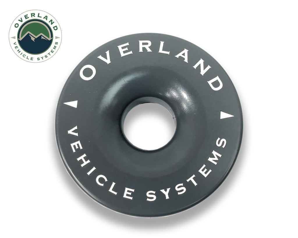 Overland Vehicle Systems Winch Shackle Recovery Ring 4.00 Inch 41,000 LBS Gray With Storage Bag Universal Overland Vehicle Systems - Overland Vehicle Systems - 19230003