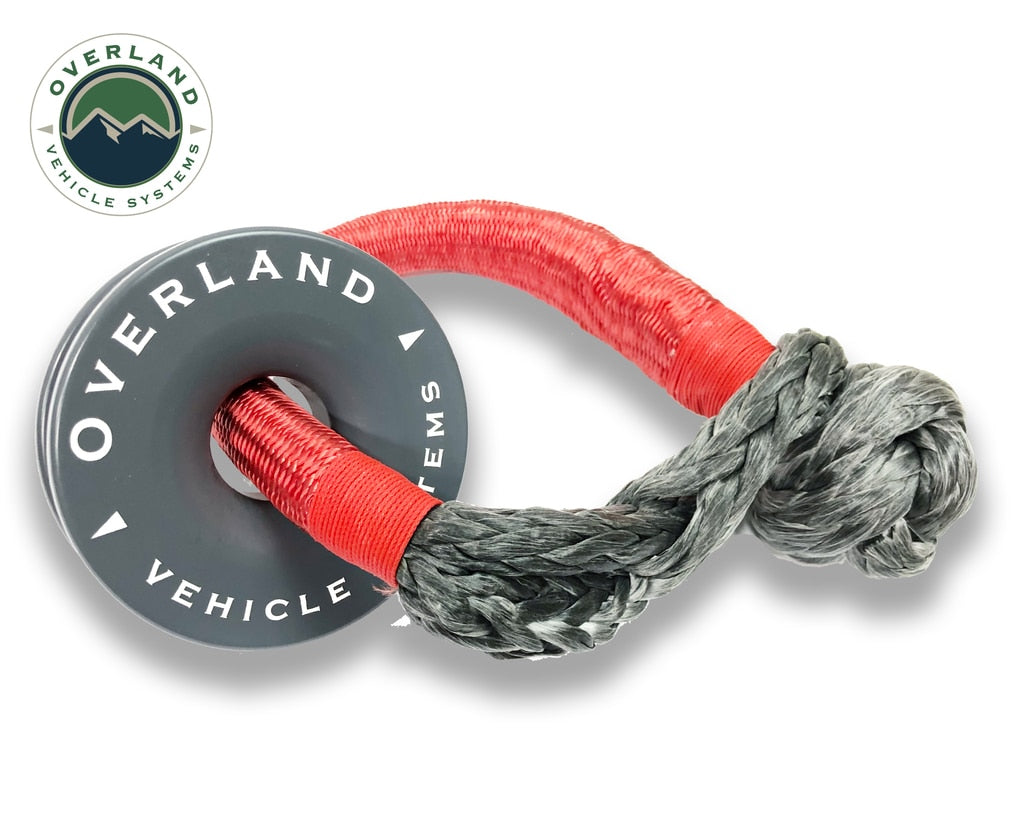Overland Vehicle Systems Winch Shackle Recovery Ring 4.00 Inch 41,000 LBS Gray With Storage Bag Universal Overland Vehicle Systems - Overland Vehicle Systems - 19230003