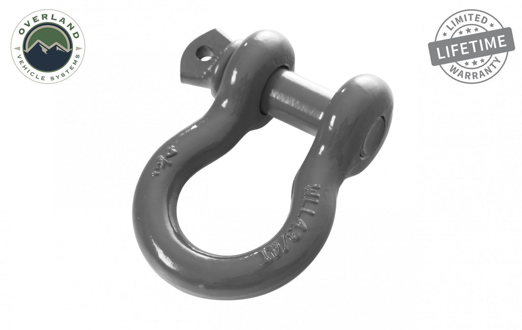 Overland Vehicle Systems Recovery Kit Recovery Shackle 3/4 Inch 4.75 Ton - Gray - Sold In Pairs Overland Vehicle Systems - Overland Vehicle Systems - 19010206