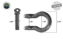 Load image into Gallery viewer, Overland Vehicle Systems Winch Shackle Recovery Shackle 3/4 Inch 4.75 Ton Gray Universal Overland Vehicle Systems - Overland Vehicle Systems - 19019903