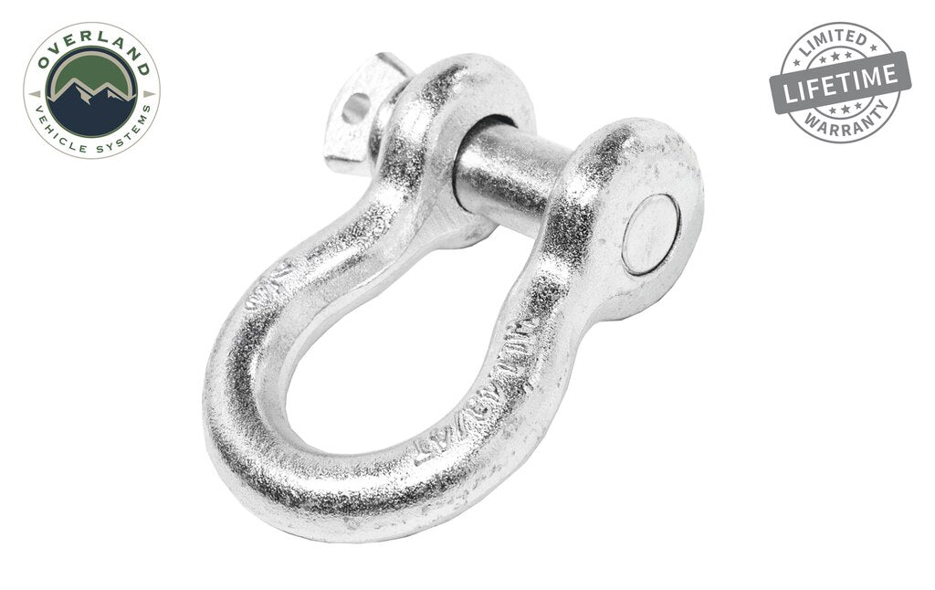 Overland Vehicle Systems Winch Shackle Recovery Shackle 3/4 Inch 4.75 Ton Steel Zinc Overland Vehicle Systems - Overland Vehicle Systems - 19019905