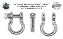 Load image into Gallery viewer, Overland Vehicle Systems Winch Shackle Recovery Shackle 3/4 Inch 4.75 Ton Steel Zinc Overland Vehicle Systems - Overland Vehicle Systems - 19019905