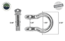 Load image into Gallery viewer, Overland Vehicle Systems Winch Shackle Recovery Shackle 3/4 Inch 4.75 Ton Steel Zinc Overland Vehicle Systems - Overland Vehicle Systems - 19019905