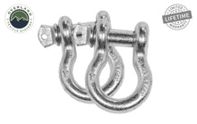 Load image into Gallery viewer, Overland Vehicle Systems D Ring Shackle Recovery Shackle D-Ring 3/4 Inch 4.75 Ton Zinc Sold In Pairs Overland Vehicle Systems - Overland Vehicle Systems - 19010205