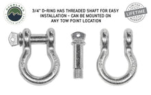 Load image into Gallery viewer, Overland Vehicle Systems D Ring Shackle Recovery Shackle D-Ring Bow Shackle vs Soft Shackle Overland Vehicle Systems - Overland Vehicle Systems - 19010205