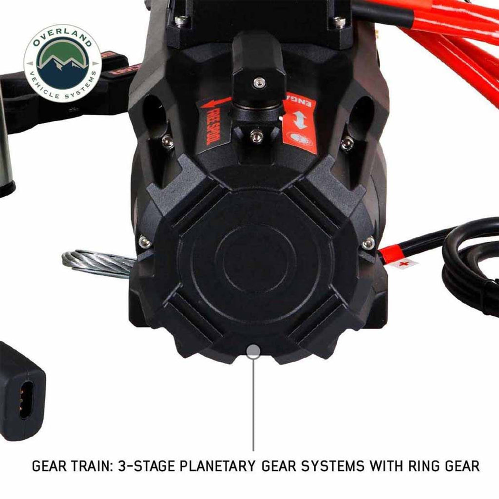 Overland Vehicle Systems Winches SCAR 10 - 10,000 lb. Winch With Steel Cable and Wireless Remote Overland Vehicle Systems - Overland Vehicle Systems - 19089901