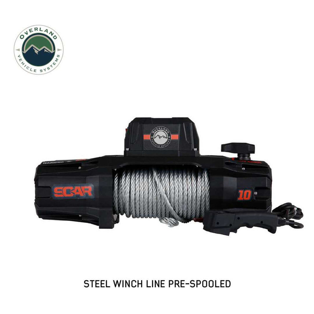 Overland Vehicle Systems Winches SCAR 10 - 10,000 lb. Winch With Steel Cable and Wireless Remote Overland Vehicle Systems - Overland Vehicle Systems - 19089901