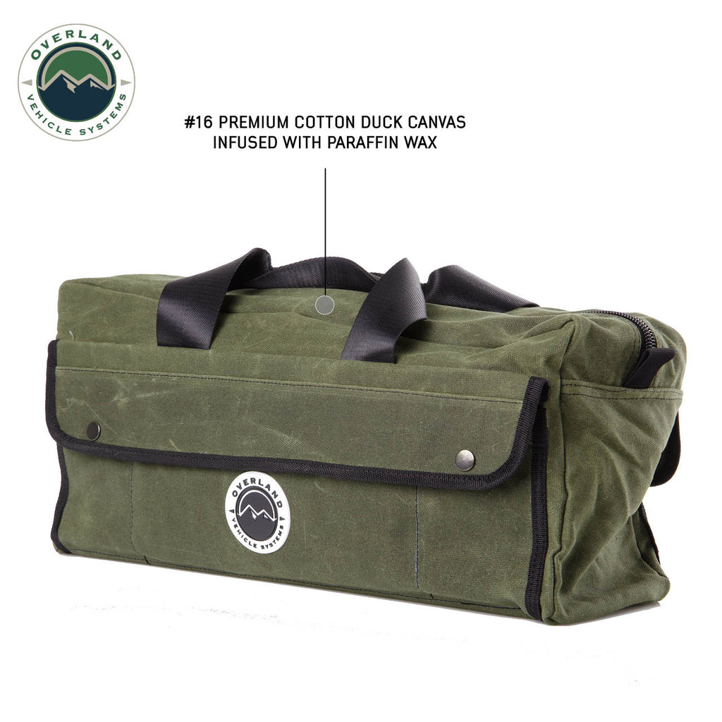 Overland Vehicle Systems Tote Bag Small Duffle Bag With Handle And Straps - Number 16 Waxed Canvas Overland Vehicle Systems - Overland Vehicle Systems - 21169941