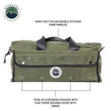 Load image into Gallery viewer, Overland Vehicle Systems Tote Bag Small Duffle Bag With Handle And Straps - Number 16 Waxed Canvas Overland Vehicle Systems - Overland Vehicle Systems - 21169941