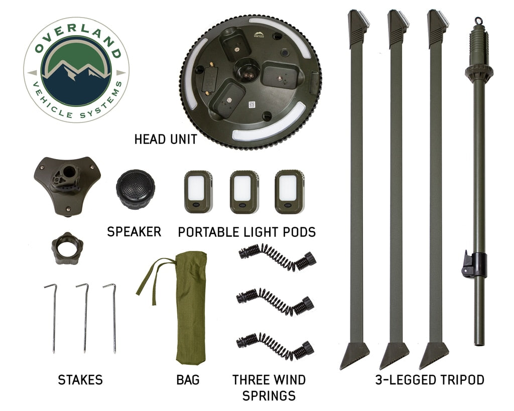 Overland Vehicle Systems Camping Gear Solar Camping Light Pods & Speaker Universal Wild Land Overland Vehicle Systems - Overland Vehicle Systems - 15049901