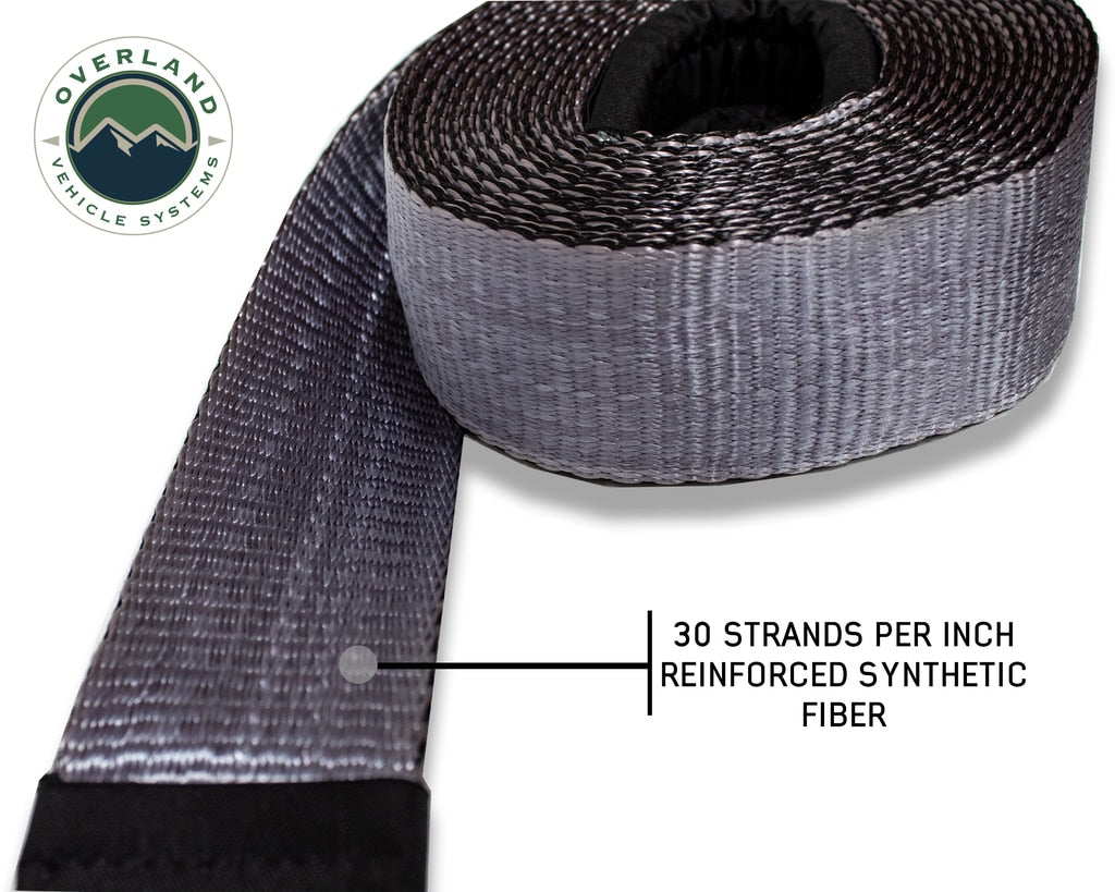 Overland Vehicle Systems Tow Strap Tow Strap 30 30,000 lb. 3 x 30' Gray Storage Bag Overland Vehicle Systems - Overland Vehicle Systems - 19069916