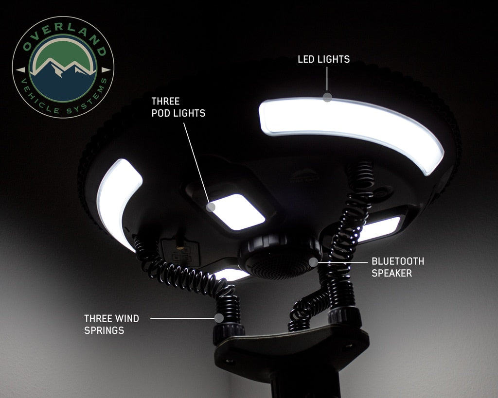 Overland Vehicle Systems Camping Gear UFO Solar Light Light Pods & Speaker - Camping Light Overland Vehicle Systems - Overland Vehicle Systems - 15049901