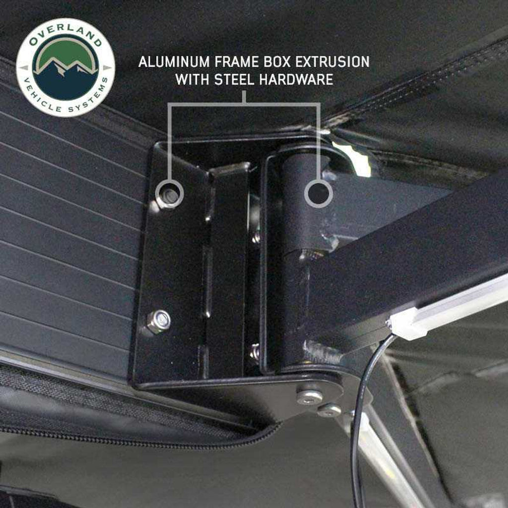 Overland Vehicle Systems Portable Awning XD Nomadic 270 - Awning, Lights, Black Out, Wall Kit, Driver Side, Black Body, Black Trim and Black Travel Cover Overland Vehicle Systems - Overland Vehicle Systems - 19690009