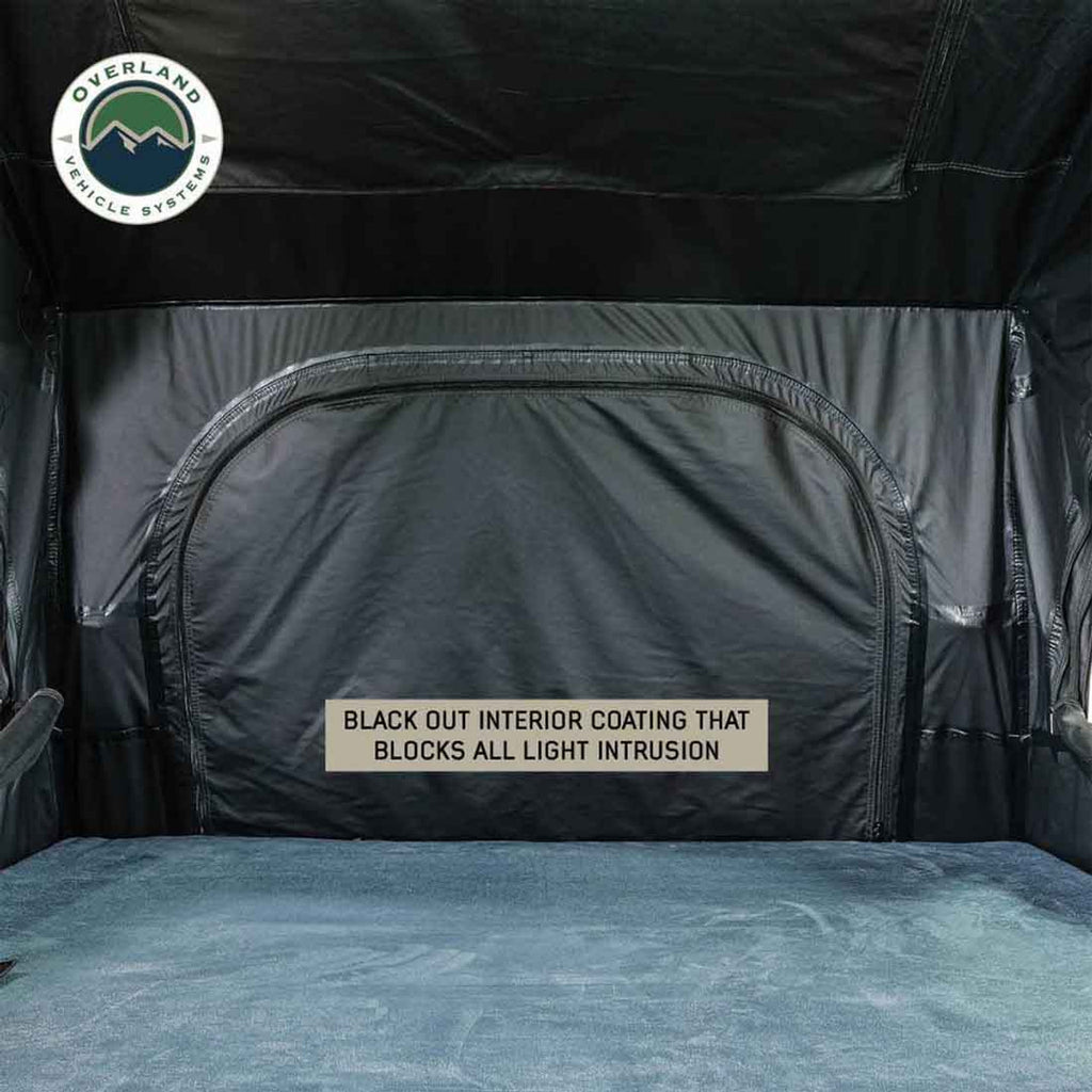 Overland Vehicle Systems Roof Top Tent XD Sherpa S3S - Soft Sided Roof Top Tent, 3 Person, Grey Body and Black Rainfly Overland Vehicle Systems - Overland Vehicle Systems - 18209903