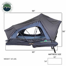 Load image into Gallery viewer, Overland Vehicle Systems Roof Top Tent XD Sherpa S3S - Soft Sided Roof Top Tent, 3 Person, Grey Body and Black Rainfly Overland Vehicle Systems - Overland Vehicle Systems - 18209903