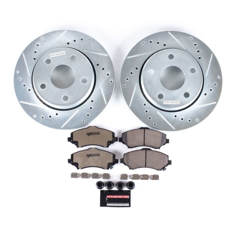 PowerStop Brake Kits - Performance D&S Power Stop 07-17 Jeep Wrangler Front Z36 Truck & Tow Brake Kit