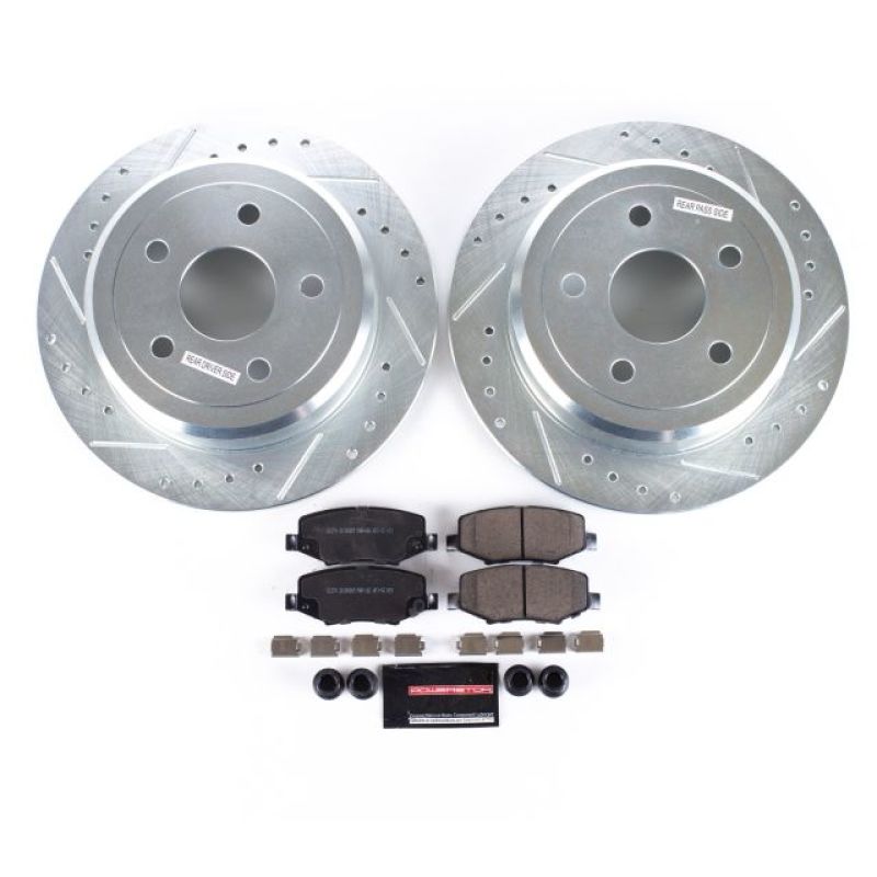 PowerStop Brake Kits - Performance D&S Power Stop 07-17 Jeep Wrangler Rear Z23 Evolution Sport Brake Kit