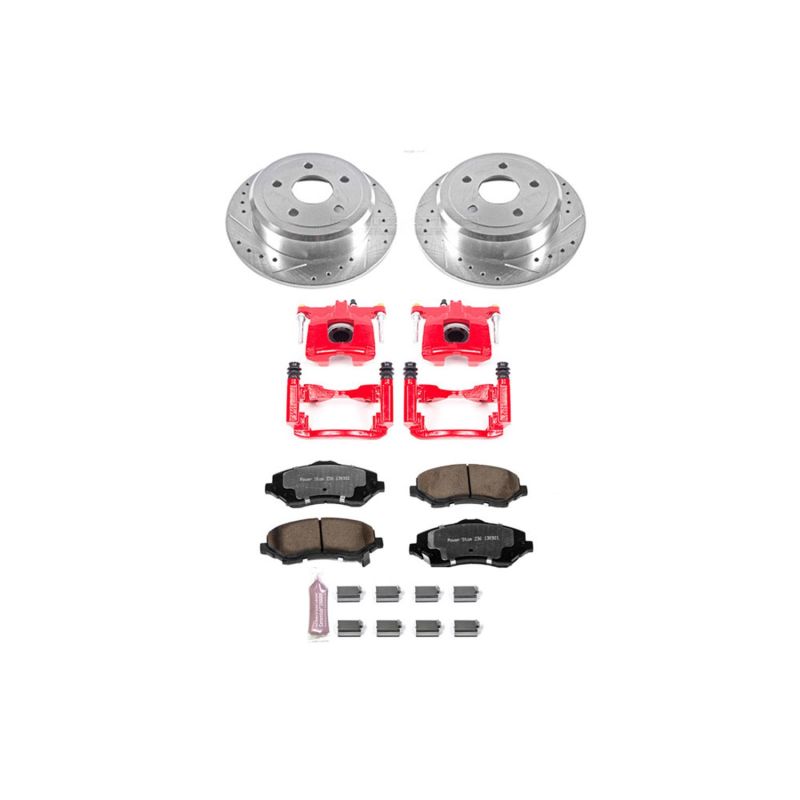 PowerStop Brake Kits - Performance D&S Power Stop 07-17 Jeep Wrangler Rear Z36 Truck & Tow Brake Kit w/Calipers
