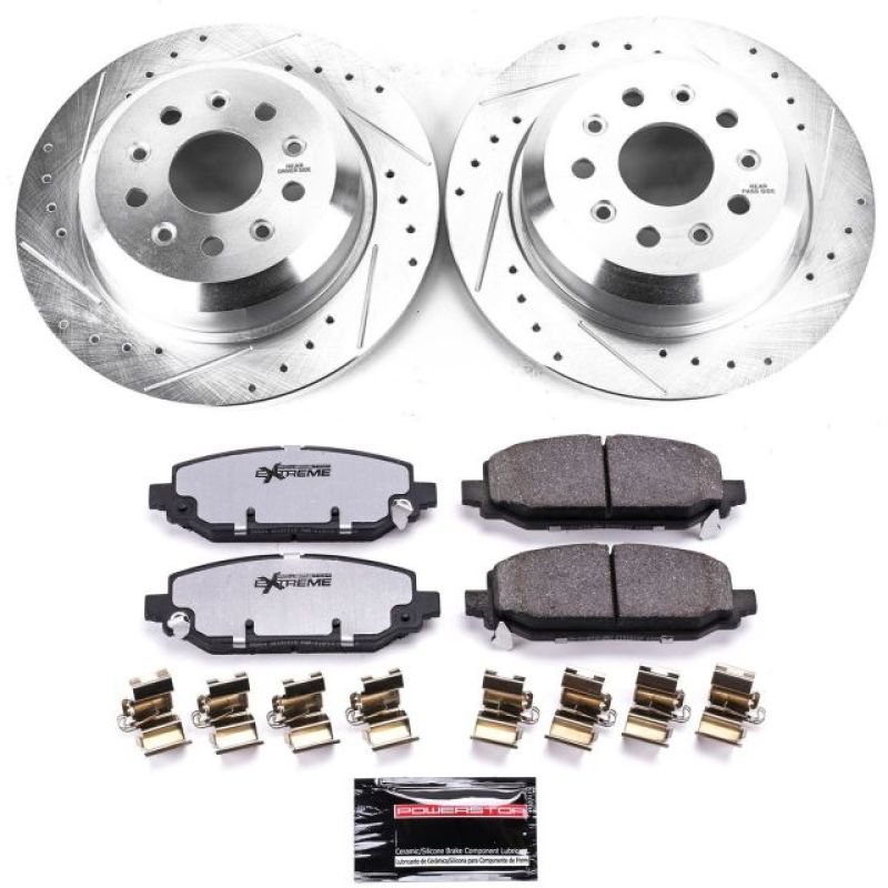 PowerStop Brake Kits - Performance D&S Power Stop 18-19 Jeep Wrangler Rear Z36 Truck & Tow Brake Kit