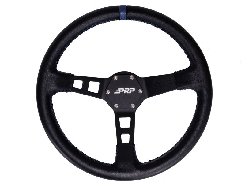 PRP Seats Steering Wheels PRP Deep Dish Leather Steering Wheel- Blue