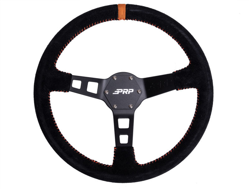 PRP Seats Steering Wheels PRP Deep Dish Suede Steering Wheel- Orange