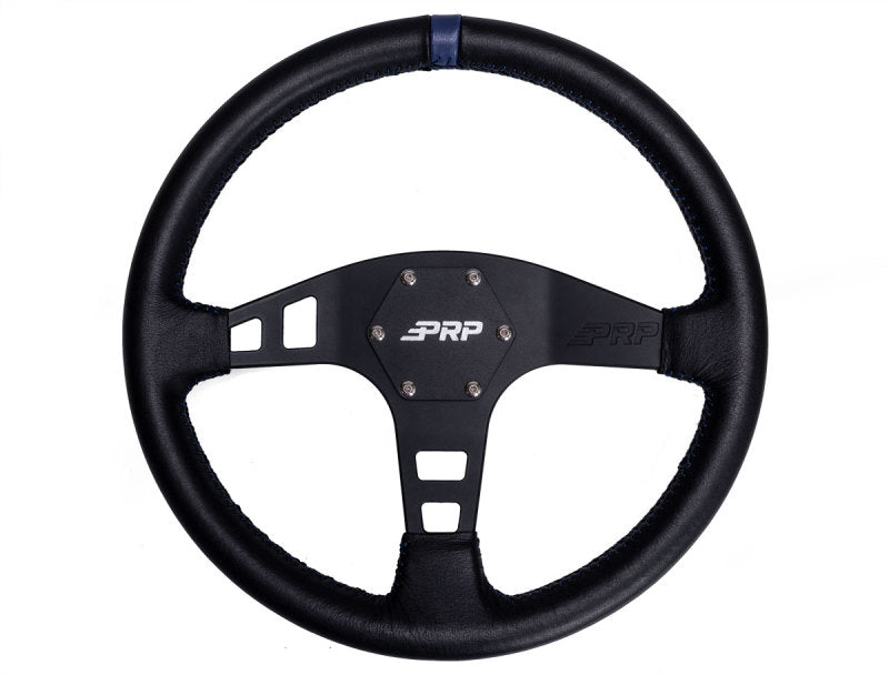 PRP Seats Steering Wheels PRP Flat Leather Steering Wheel- Blue