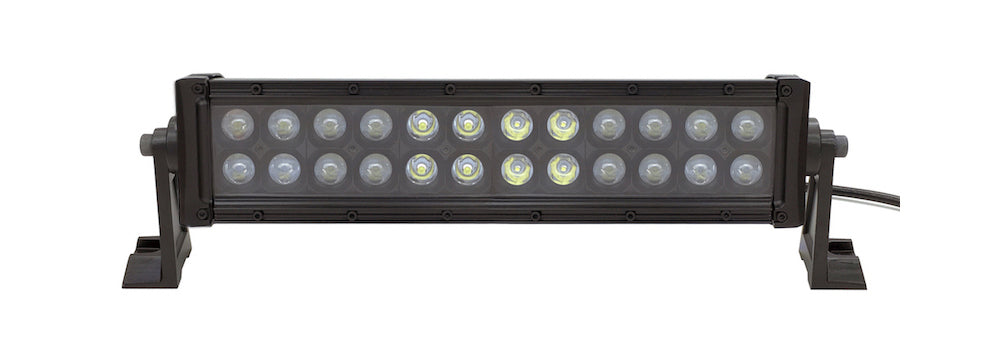 Quake LED Light Bar 13.5 Inch LED Light Bar Dual Row 72 Watt Combo Blackout Series - QUU577 - Quake LED
