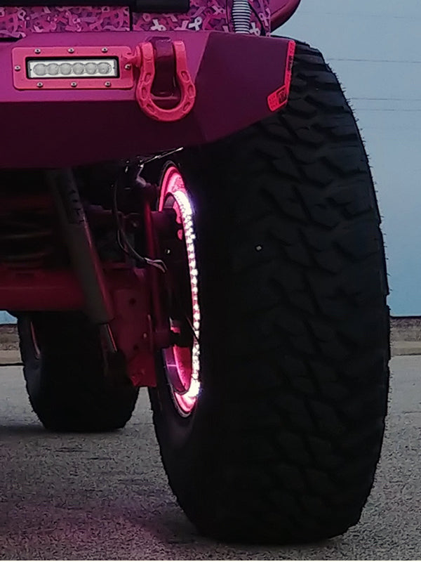 Quake LED Wheel Accent Light 14 Inch Universal RGB Wheel Lights Kits - QTE994 - Quake LED