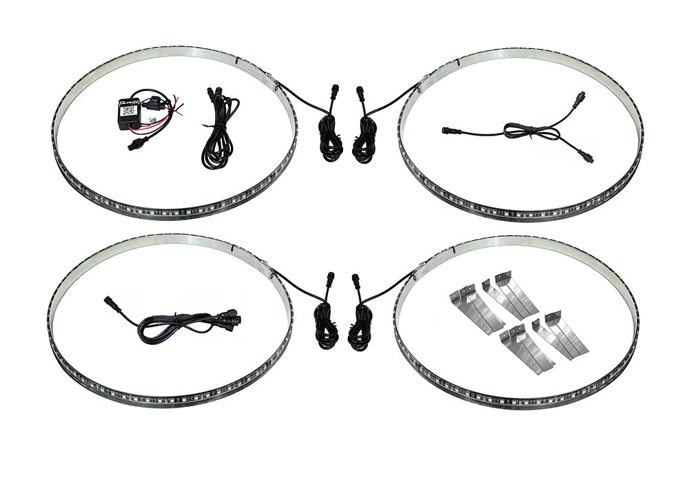 Quake LED Wheel Accent Light 14 Inch Universal RGB Wheel Lights Kits - QTE994 - Quake LED