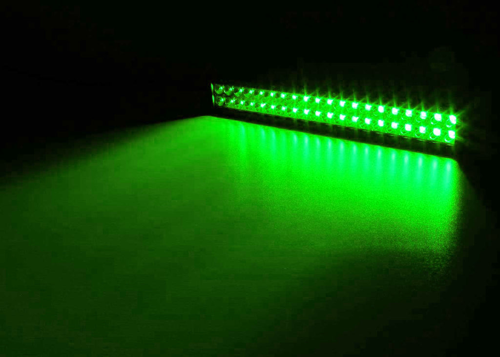 Quake LED Light Bar 22 Inch LED Light Bar Dual Row 120 Watt Combo White/Green Magma Series - QUDG398 - Quake LED