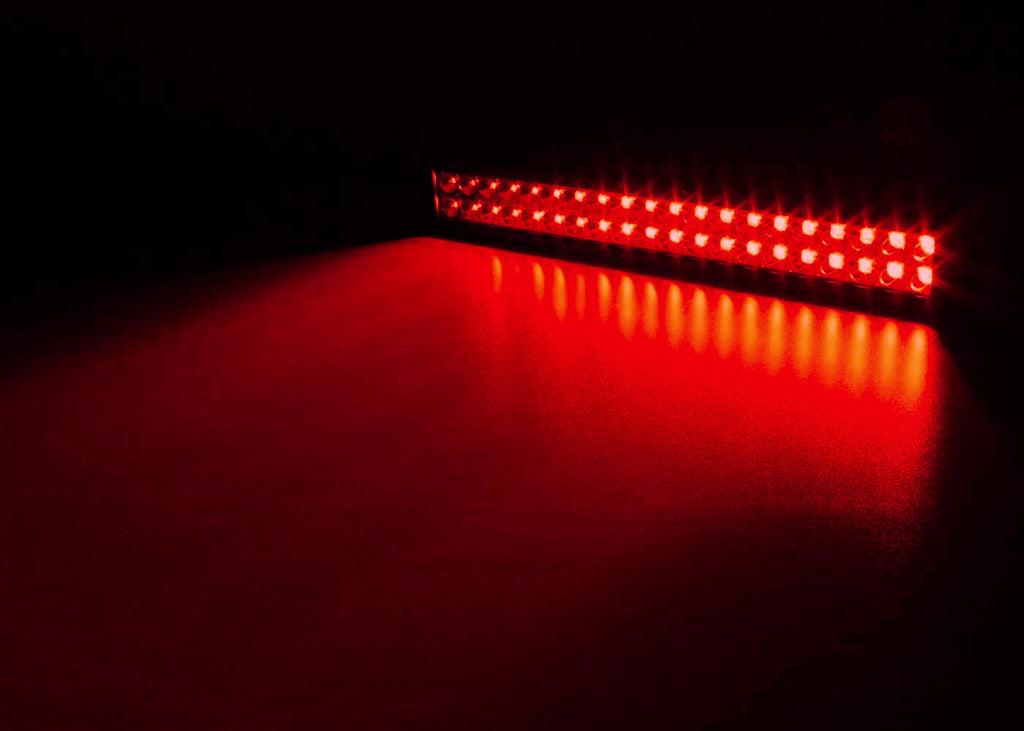 Quake LED Light Bar 22 Inch LED Light Bar Dual Row 120 Watt Combo White/Red Magma Series - QUDR006 - Quake LED