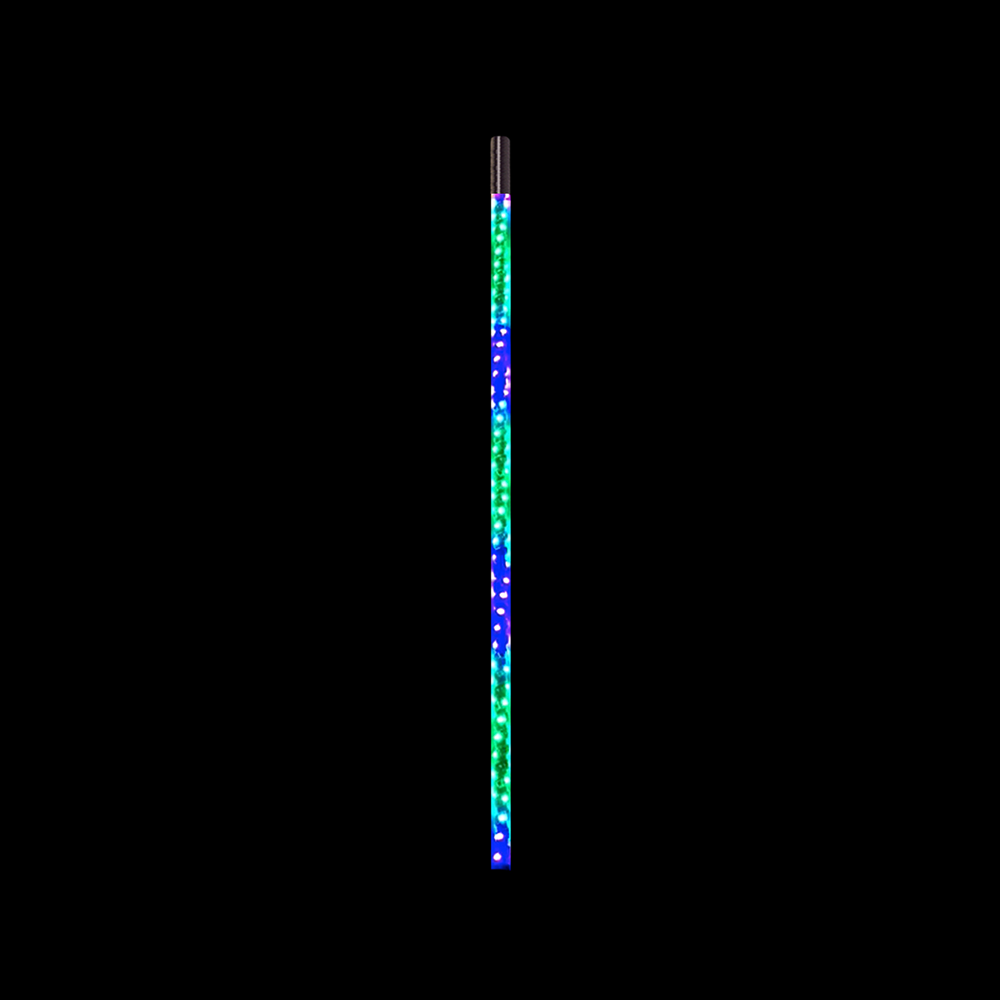 Quake LED Radio Antenna 3 Foot RGB Accent CB Antenna Whip Light Single Quad-Lock/Interlock - QW833 - Quake LED