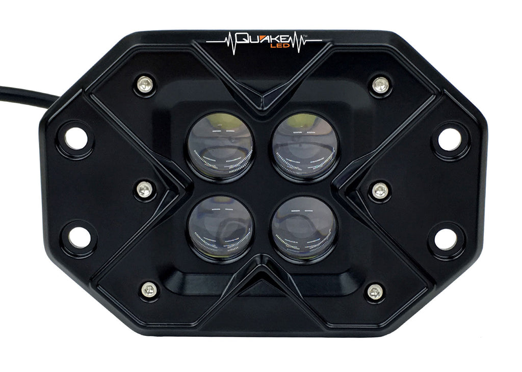 Quake LED Work Light 3 in. Work Light Flush Mount 40 Watt Seismic Spot Or Flood - QSE543 - Quake LED