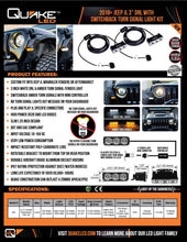 Load image into Gallery viewer, Quake LED Turn Signal Light 3 Inch Jeep Wrangler JL/Gladiator DRL Fender Lights w/Switchback Turn Signal - QTE956 - Quake LED