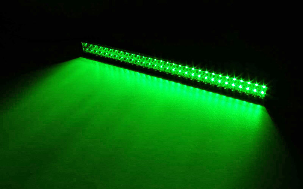 Quake LED Light Bar 32 Inch LED Light Bar Dual Row 180 Watt Combo White/Green Magma Series - QUDG394 - Quake LED