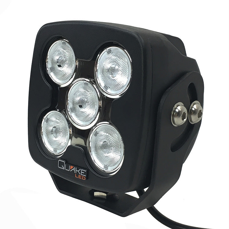 Quake LED Work Light 4.5 Inch Work Light 50 Watt Spot RGB Accent Megaton Series Quad-Lock/Interlock - QME796 - Quake LED