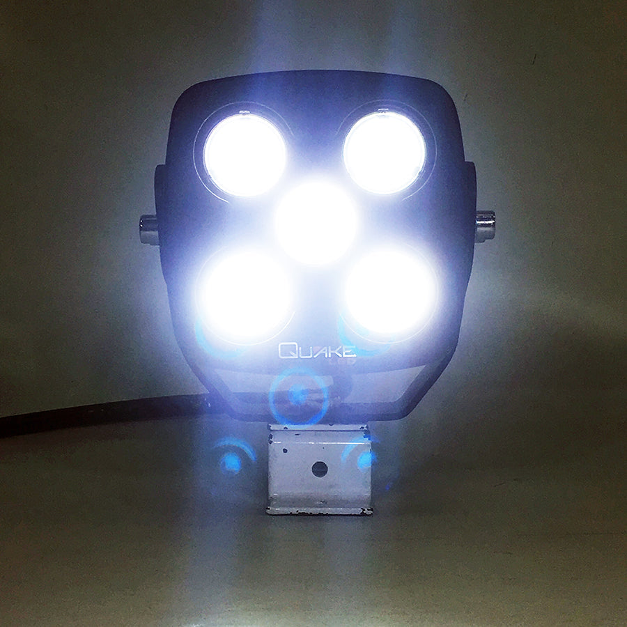 Quake LED Work Light 4.5 Inch Work Light 50 Watt Spot RGB Accent Megaton Series Quad-Lock/Interlock - QME796 - Quake LED