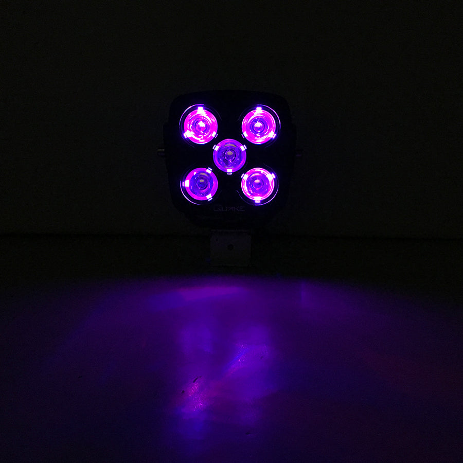 Quake LED Work Light 4.5 Inch Work Light 50 Watt Spot RGB Accent Megaton Series Quad-Lock/Interlock - QME796 - Quake LED