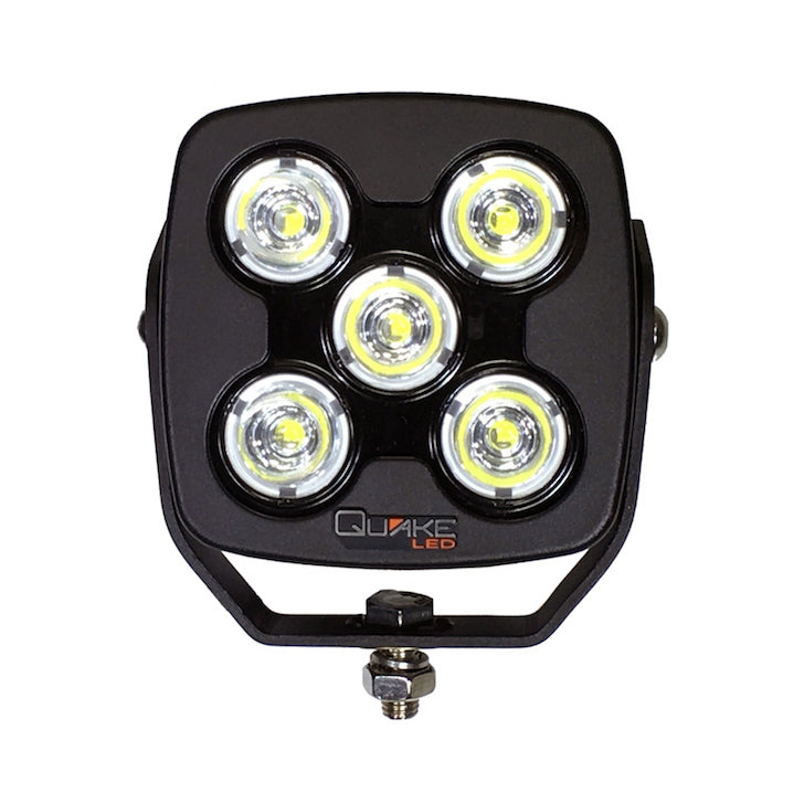 Quake LED Work Light 4.5 Inch Work Light 50 Watt Spot RGB Accent Megaton Series Quad-Lock/Interlock - QME796 - Quake LED