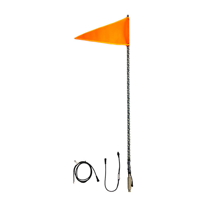 Quake LED Whip Light 4 Foot RGB Accent LED Whip Light Single Quad-Lock/Interlock - QW468 - Quake LED
