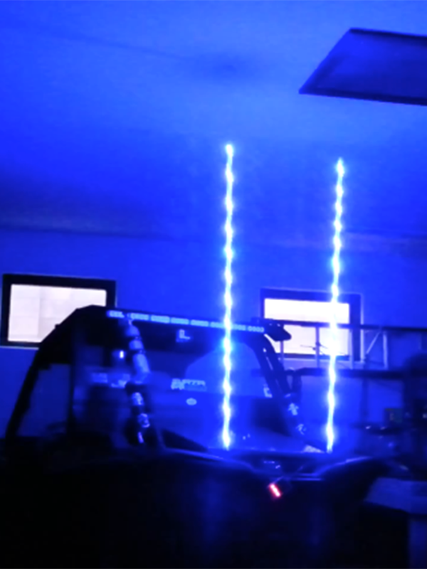 Quake LED Whip Light 4 Foot RGB Accent LED Whip Light Single Quad-Lock/Interlock - QW468 - Quake LED
