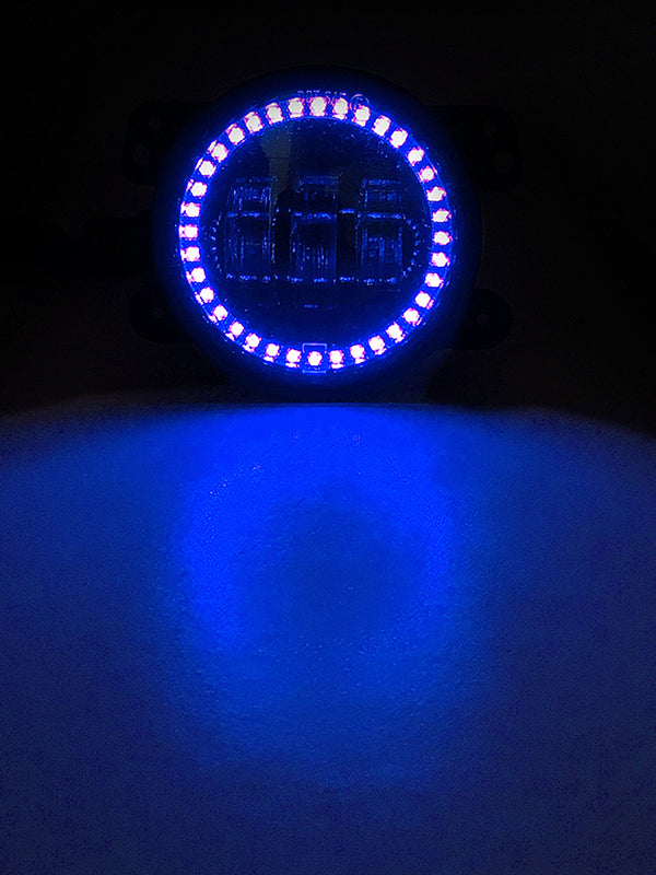 Quake LED Fog Light 4 in. 30 Watt Jeep JK CJ TJ Fog Light RGB HD Accent Tempest - QTE905 - Quake LED