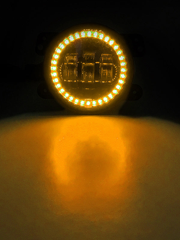 Quake LED Fog Light 4 in. 30 Watt Jeep JK CJ TJ Fog Light RGB HD Accent Tempest - QTE905 - Quake LED
