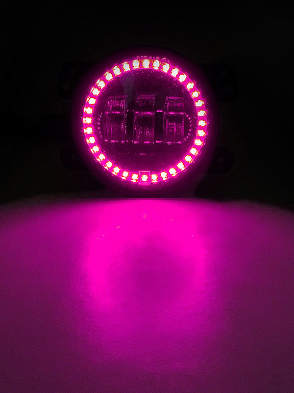 Quake LED Fog Light 4 in. 30 Watt Jeep JK CJ TJ Fog Light RGB HD Accent Tempest - QTE905 - Quake LED