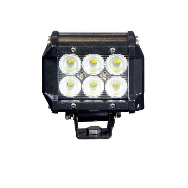 Quake LED Light Bar 4 Inch LED Light Bar Dual Row 18 Watt Spot Defcon Series - QUD028 - Quake LED