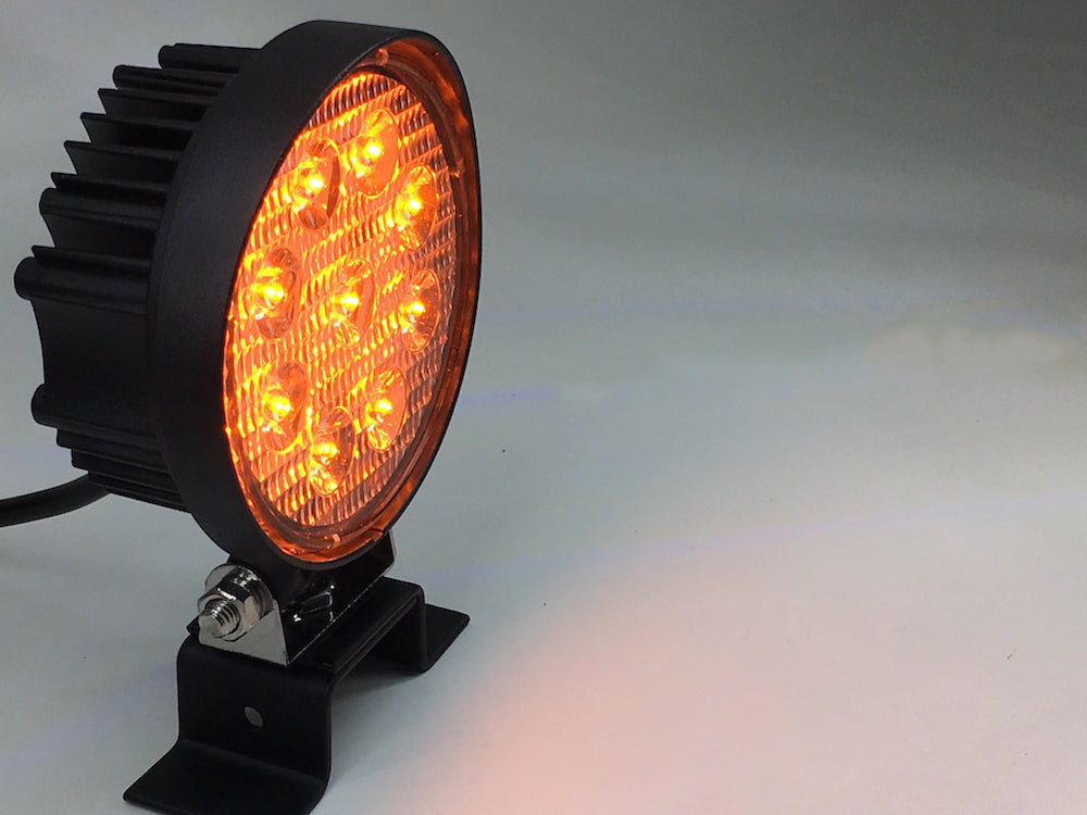Quake LED Work Light 4 Inch Work Light 27 Watt Amber Spot Fracture Series - QFR495 - Quake LED